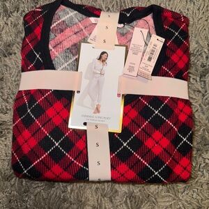 Victoria's Secret Red and Black Plaid Pajama set